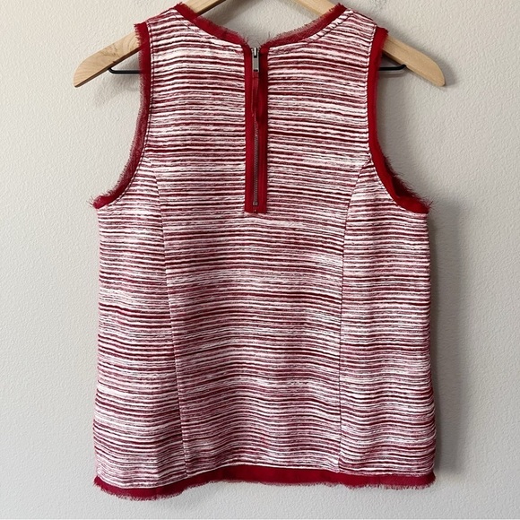 Anthropologie Vanessa Virginia India Tank Top Textured Red Stripe Size Small - Picture 7 of 11